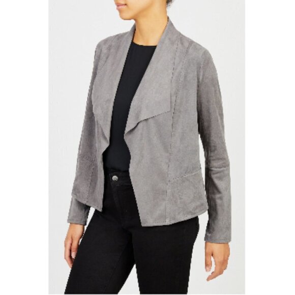 💕MAX STUDIO💕 Faux Suede Drape Front Jacket NWT - Picture 5 of 15